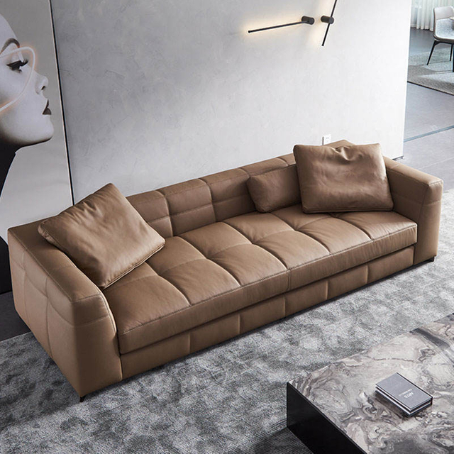 Sof&aacute; de lujo moderno para sala de estar, muebles para el hogar, conjunto grande, sof&aacute; de cuero Modular seccional